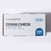 Denim Check foil 6x12 box, long side view