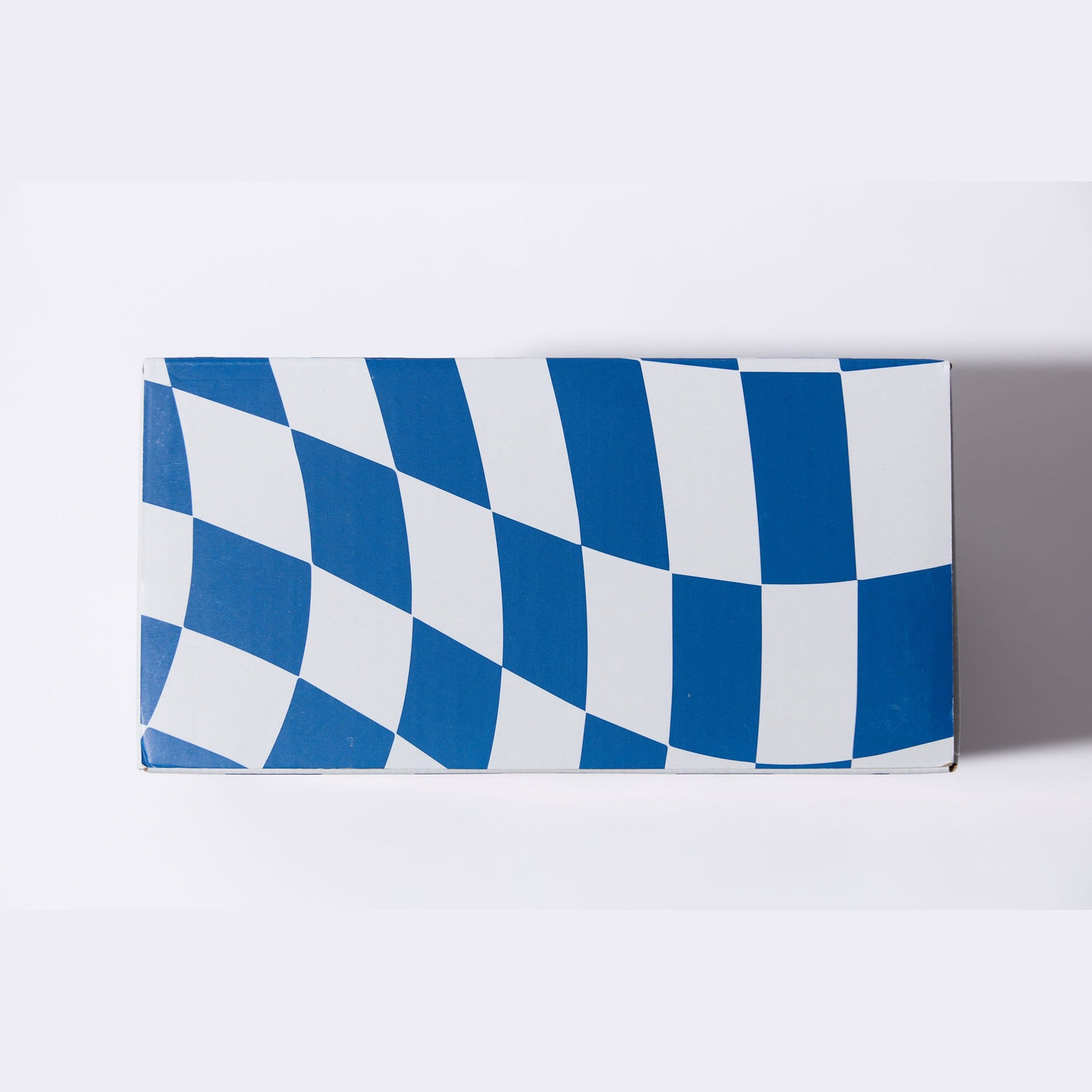 Denim Check foil 6x12 box, side pattern view