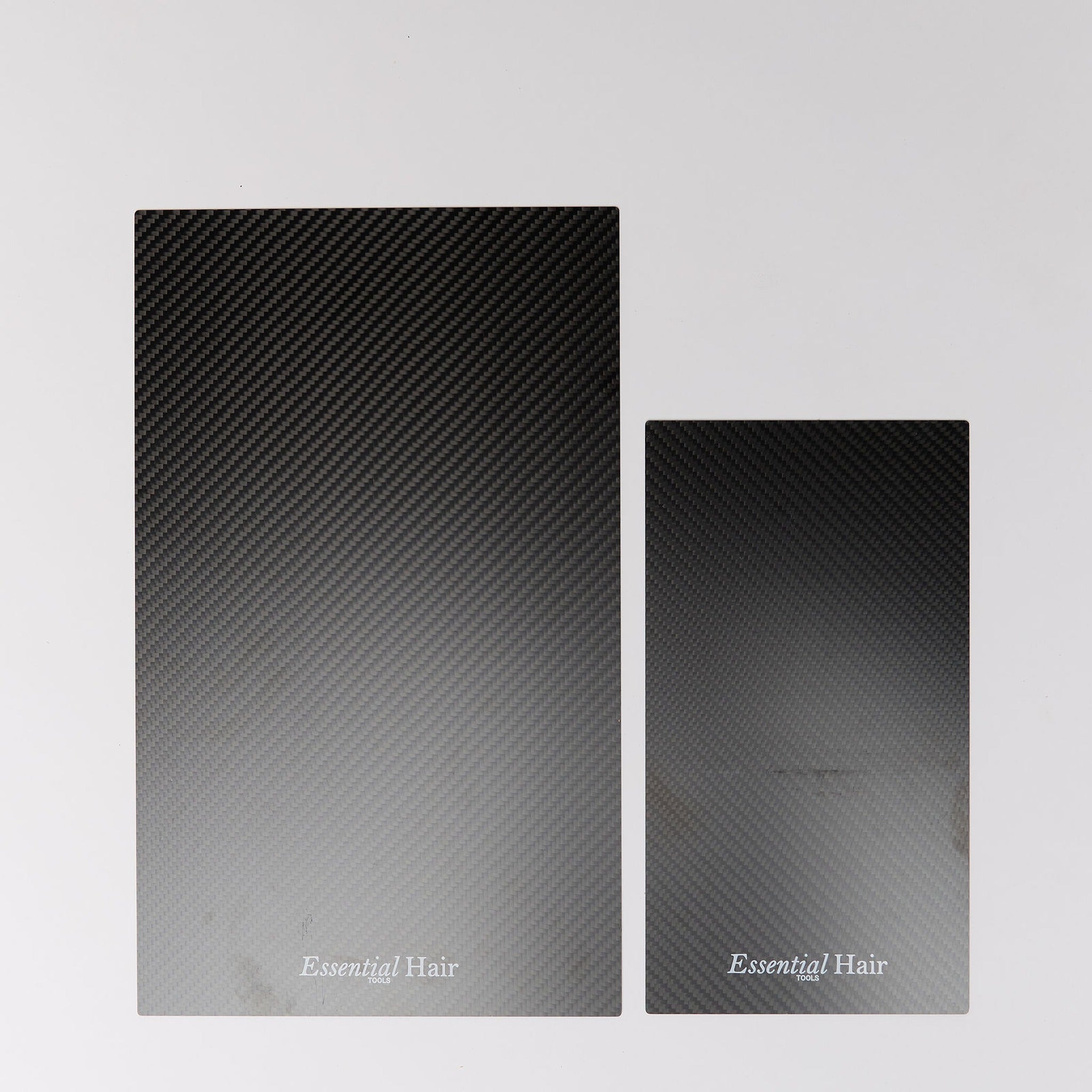 Essential Hair Carbon Foil Board Set: large and small carbon fiber foil boards side by side